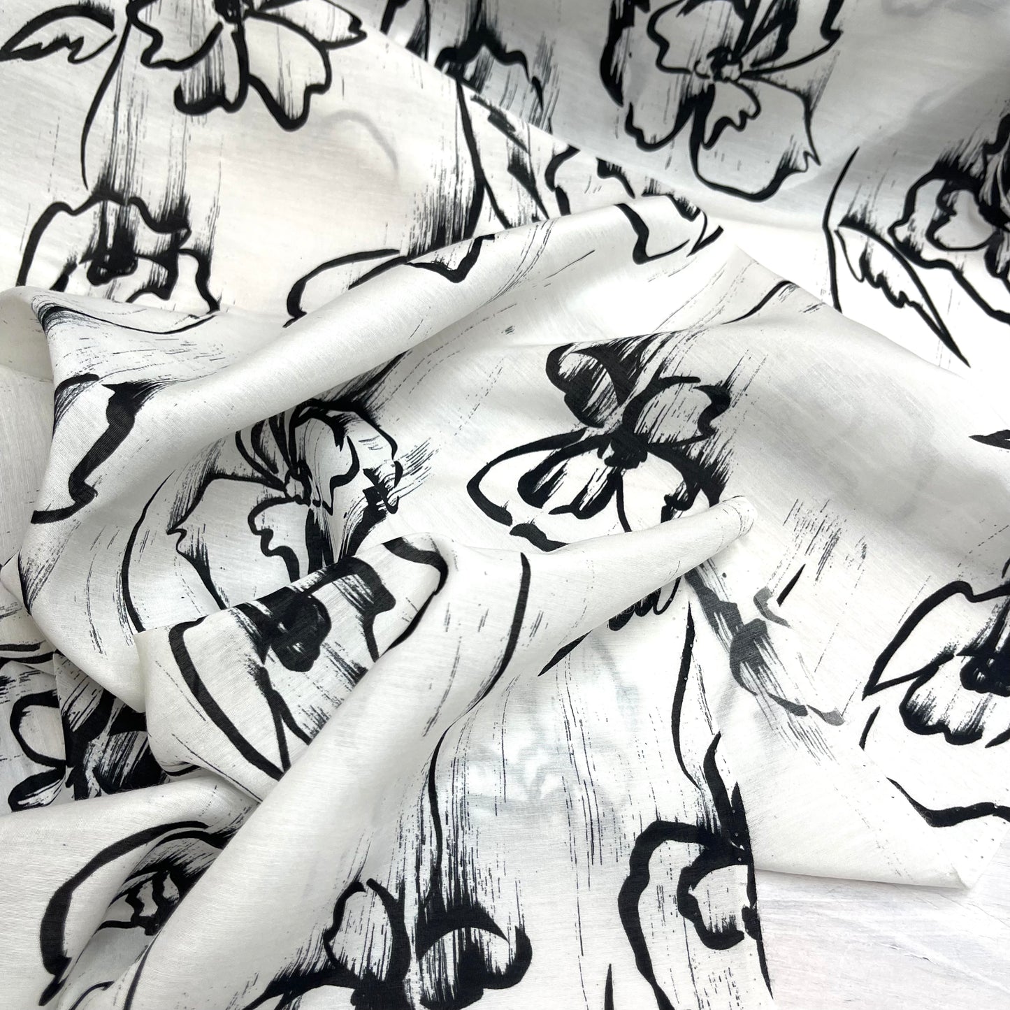 1 metre Wilting Rose Fine Silk Cotton Voile