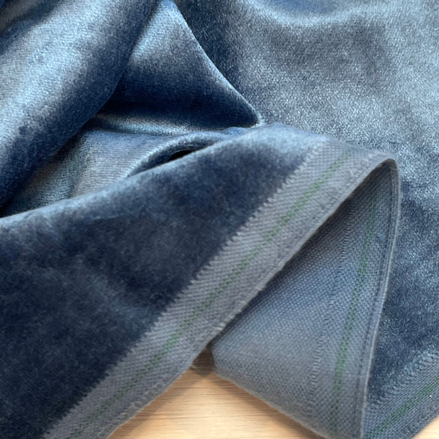 60cm Mid Blue Stretch Cotton Velvet