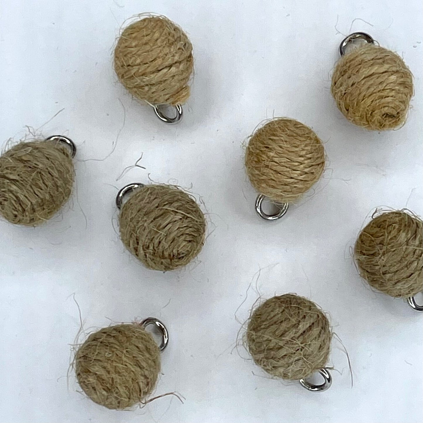 Natural Jute Coved Bobble Button