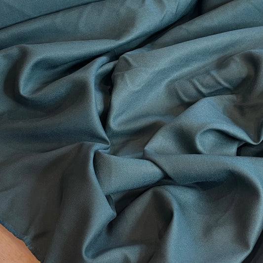 Deep teal lightweight twill Suiting