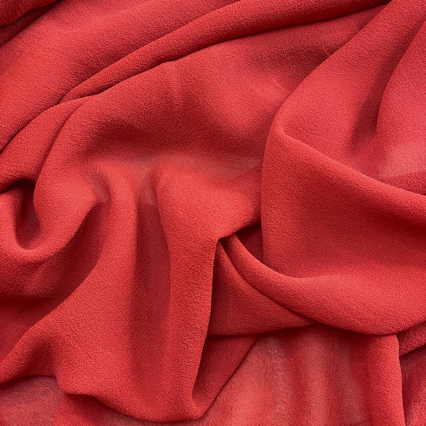 Cardinal red silk tripple georgette