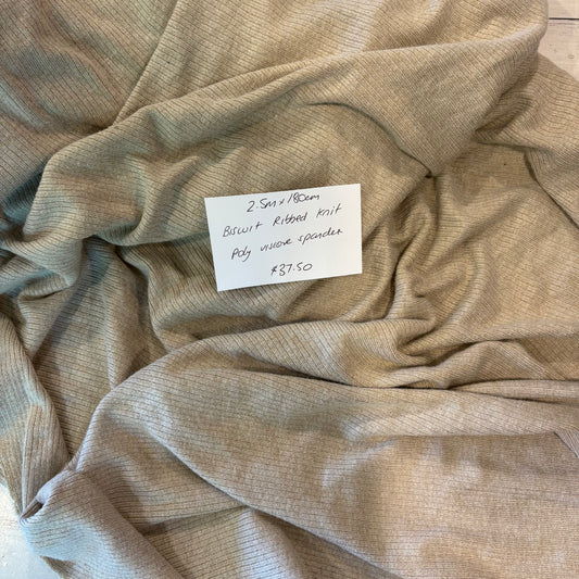 2.5m Biscuit Ribbed Knit