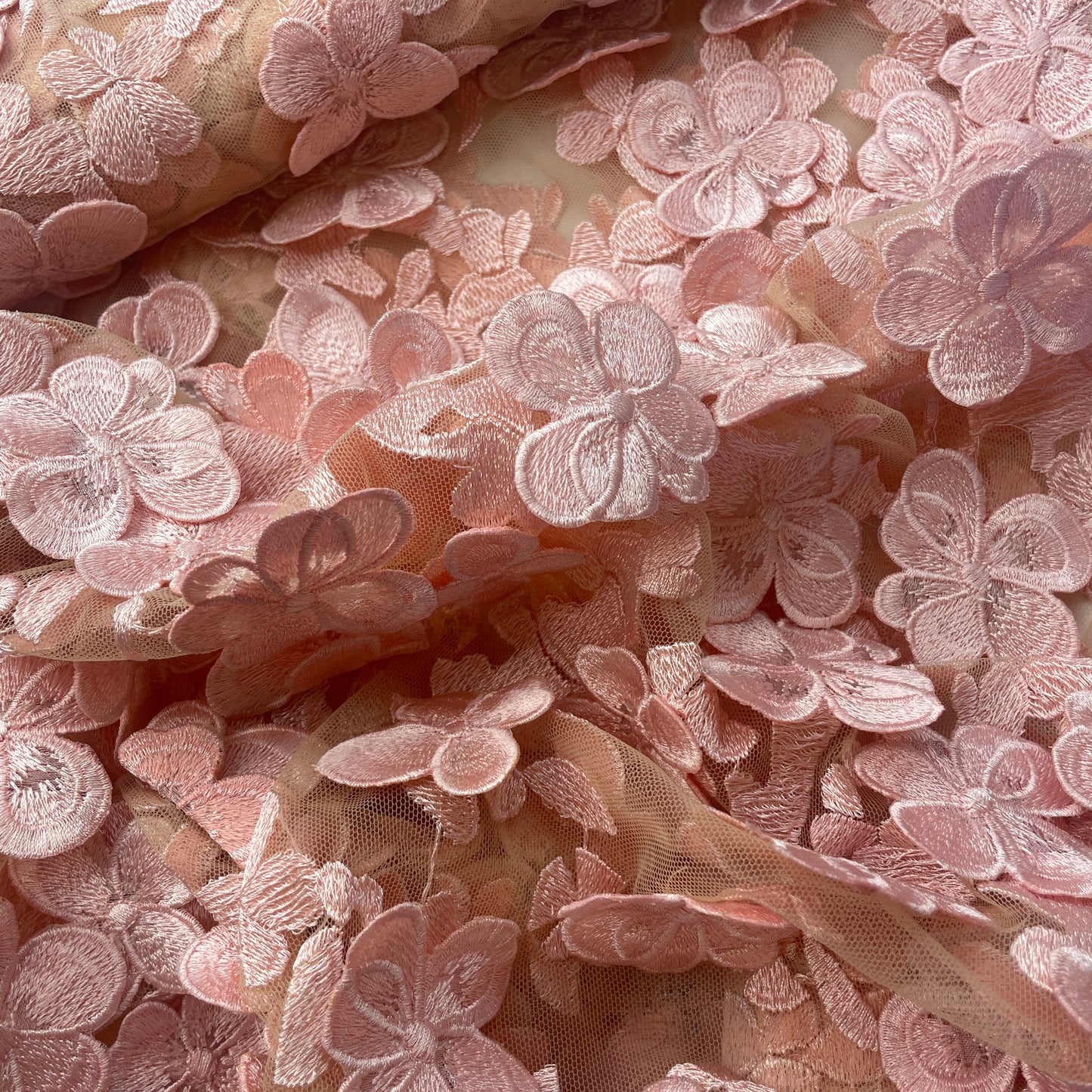 Peach poppy 3D flower mesh