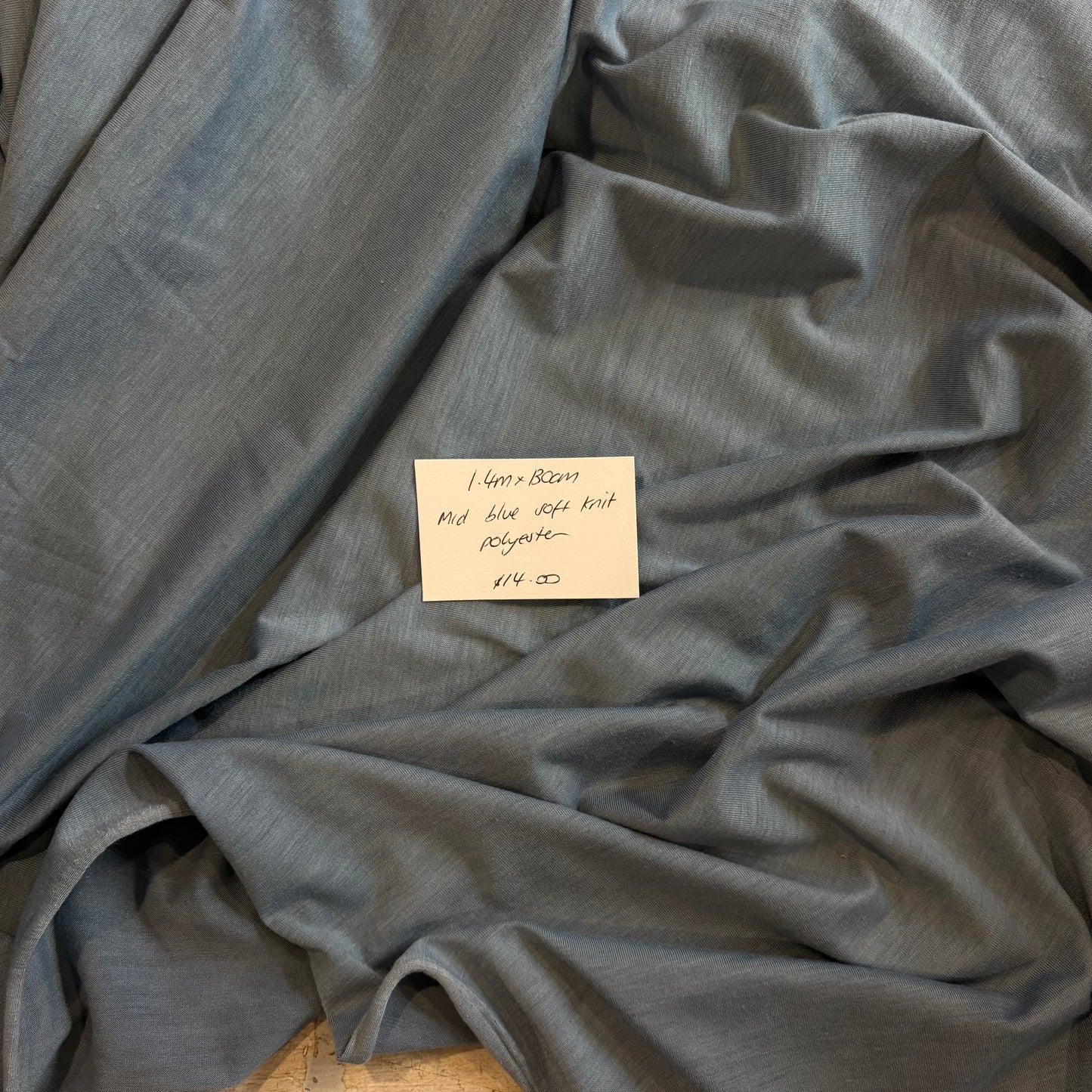 1.4m Mid Blue Soft Knit