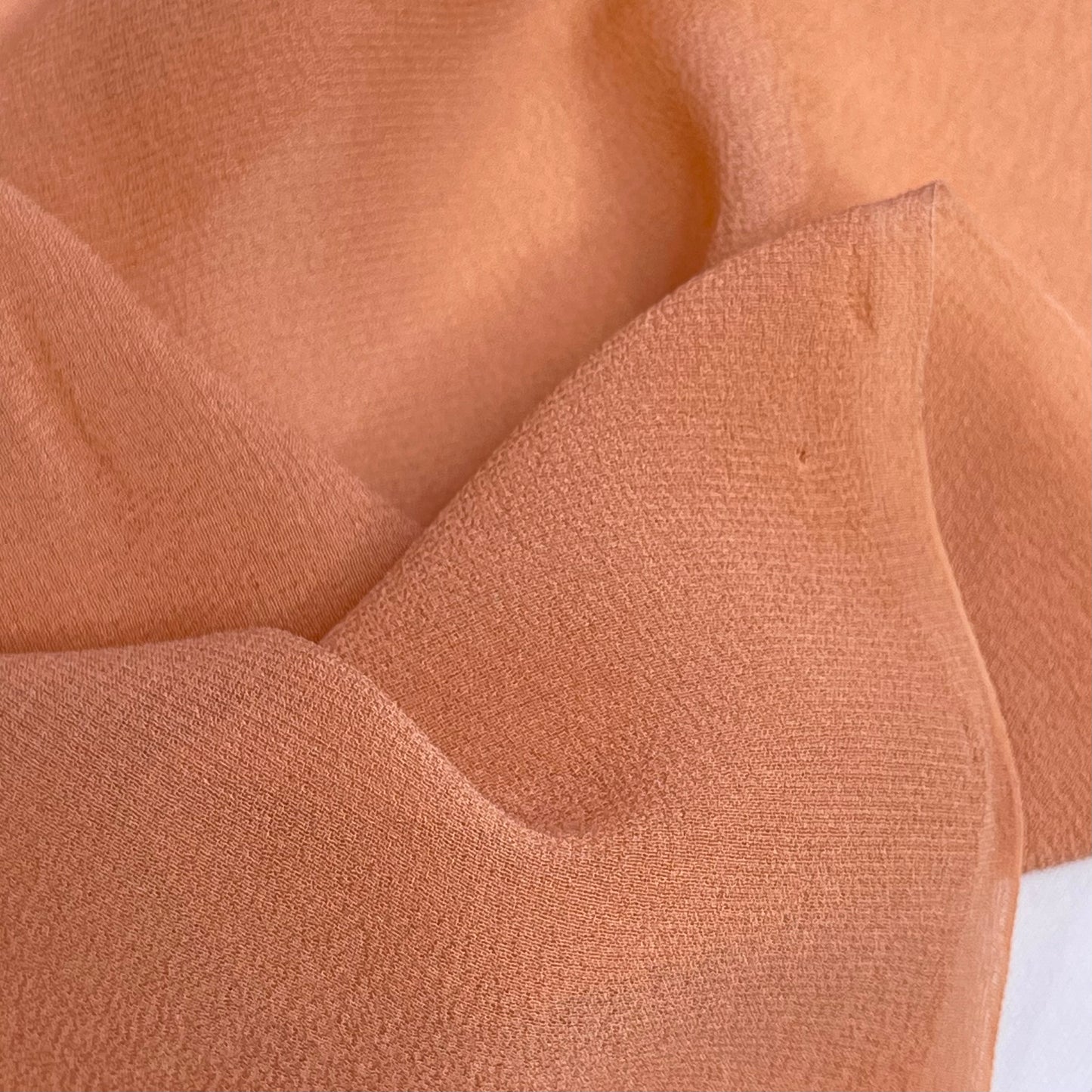 Earthen Orange Silk Georgette