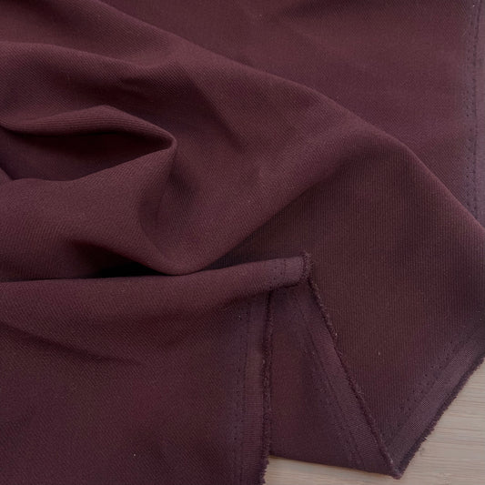 Muted Burgundy Mechanical Stretch Suiting