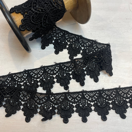 Meadow black Edging Guipure Trim
