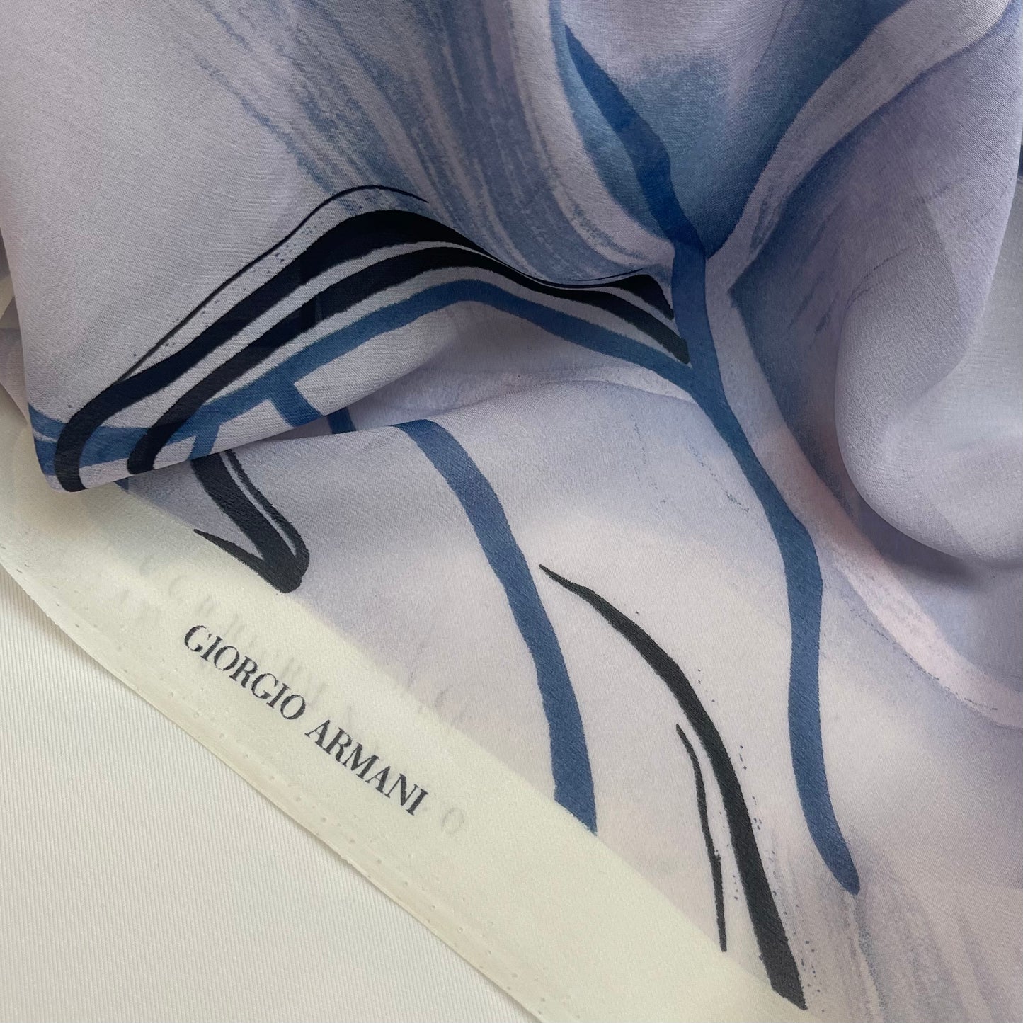 GIORGIO ARMANI ocean ripples Silk Chiffon