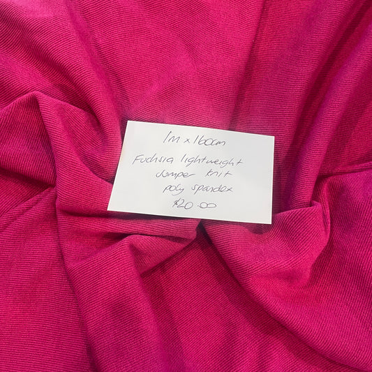 1m Fuchsia lightweight jumper knit