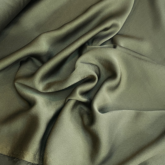 Elle winter green lightweight stretch satin