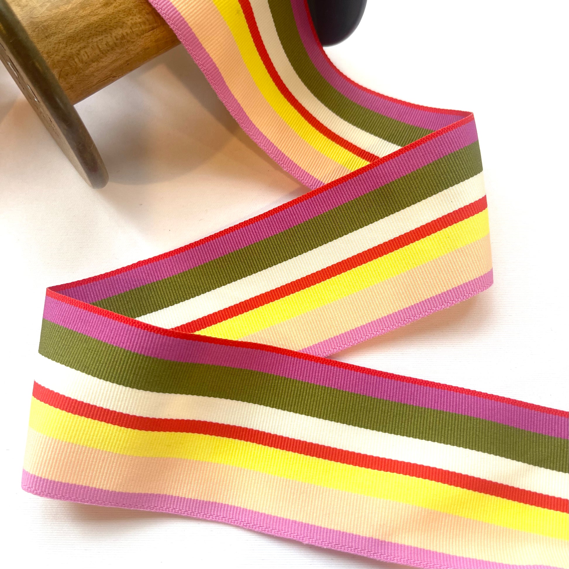 Carival Ribbons Carnival Stripe 50mm Gross Grain Ribbon – The Maker Society