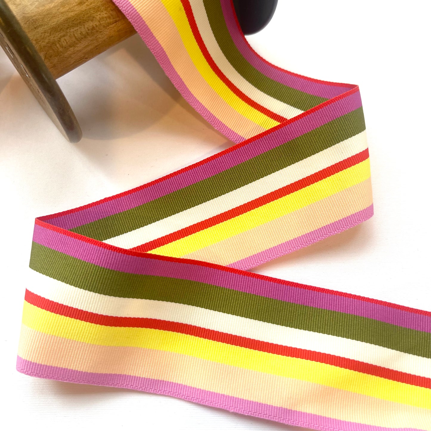 Carnival Stripe 50mm Gross Grain Ribbon