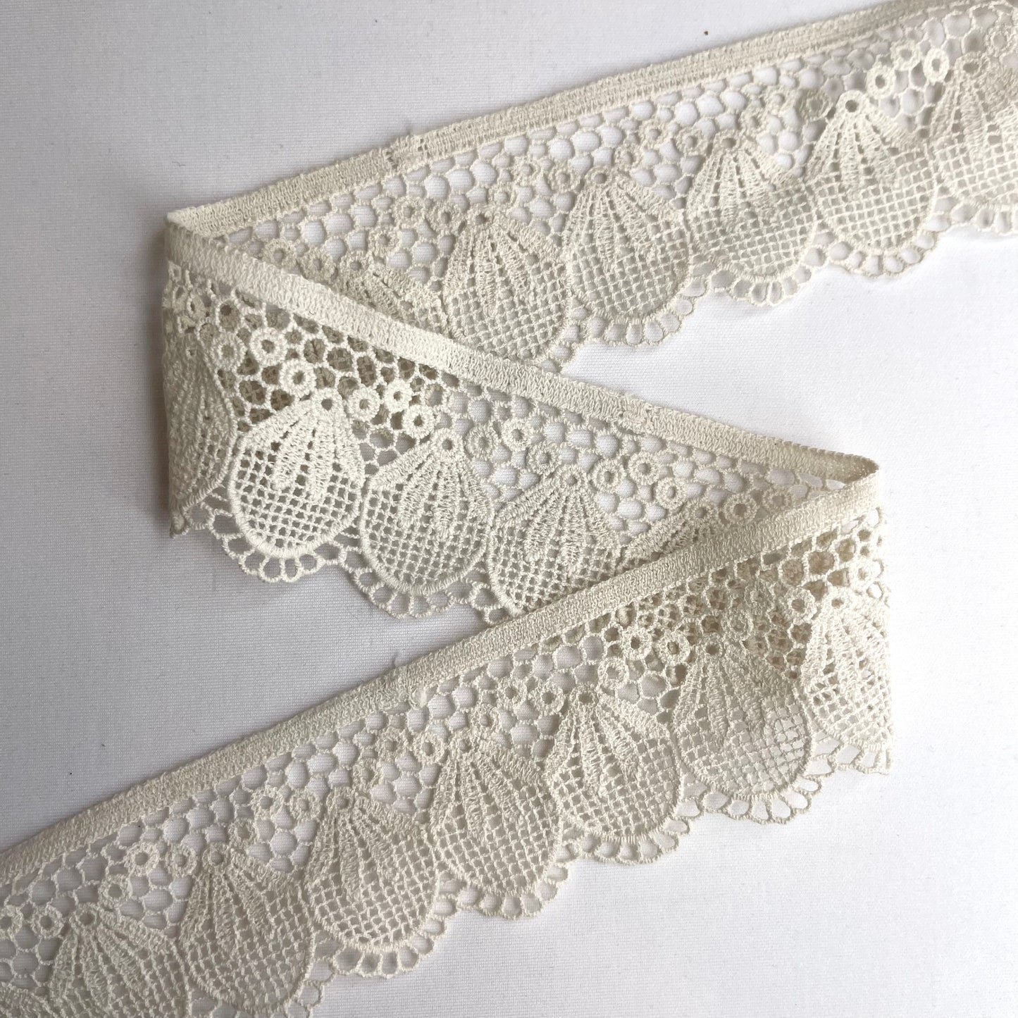 Libby Cream Crochet Edging Lace