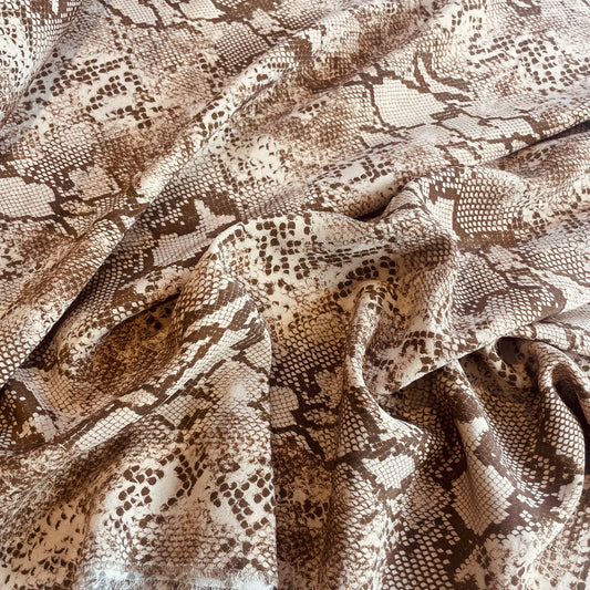 Desert snake Silk Crepe de Chine
