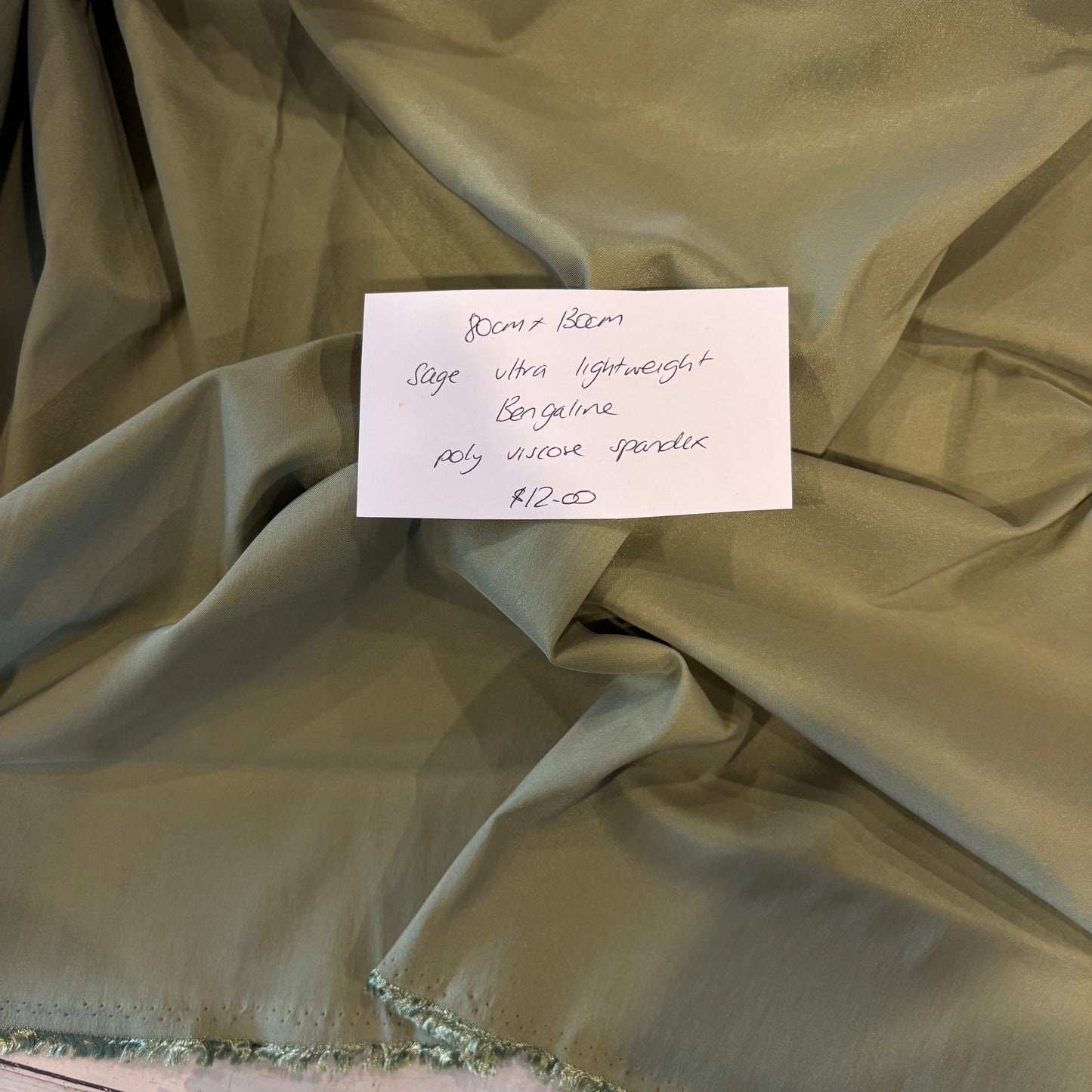 80cm Sage Ultra Lightweight Bengaline