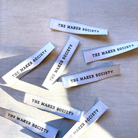 Set of 8 The maker society cloth labels