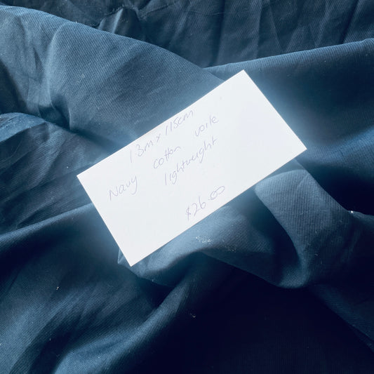 1.3m navy Cotton Voile