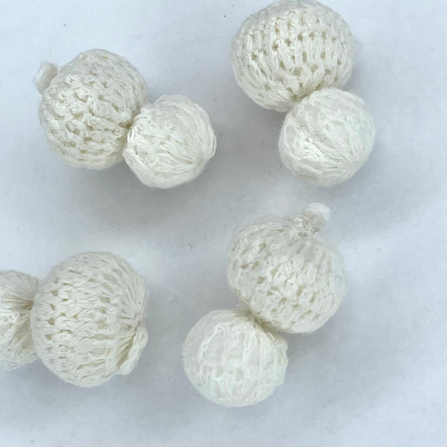 Ivory Crochet Double Bobble Button