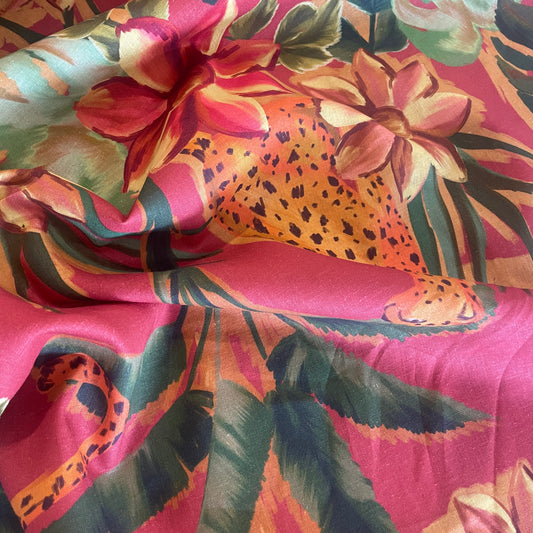 Cheetah linen viscose