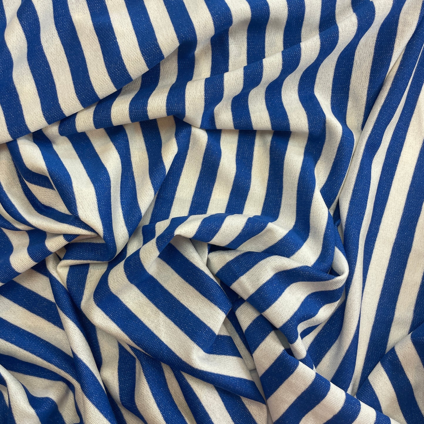 Royal sailor stripe viscose jersey