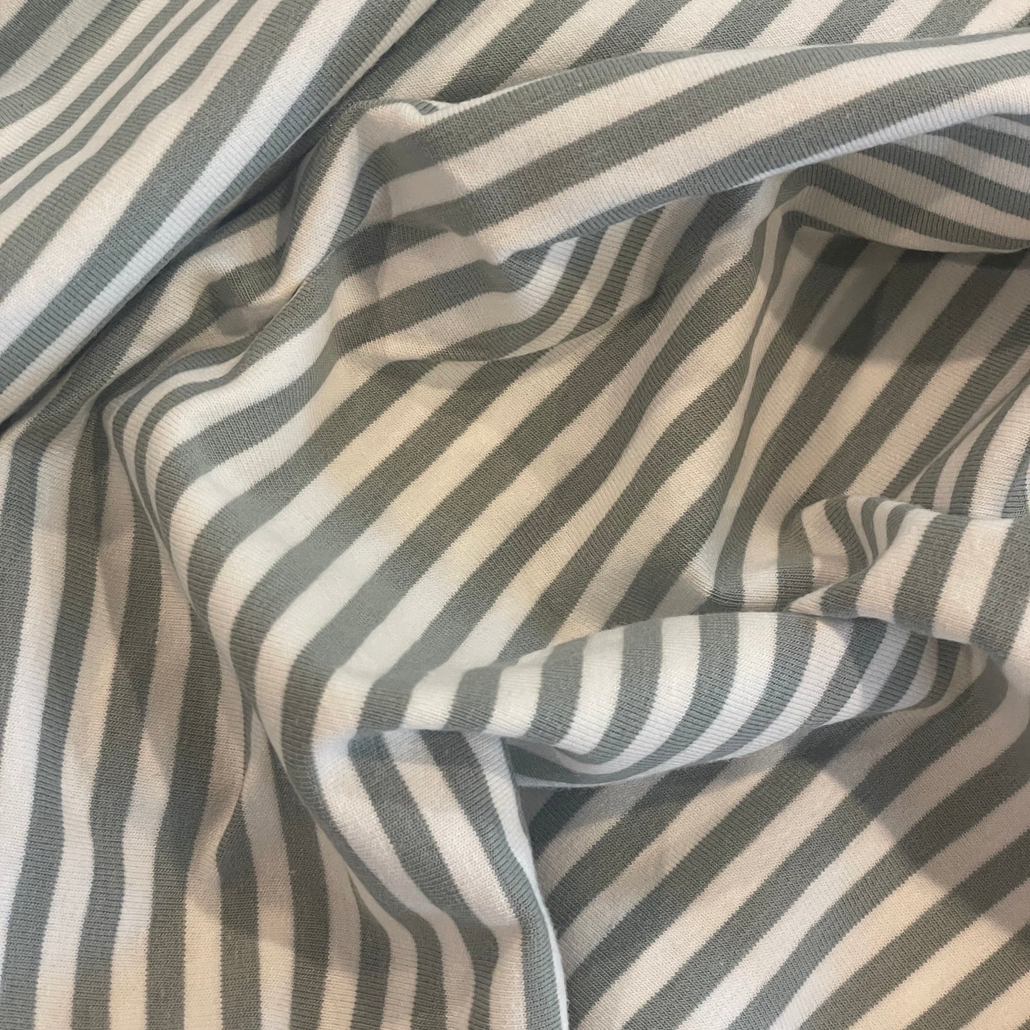 sage stripe viscose jersey