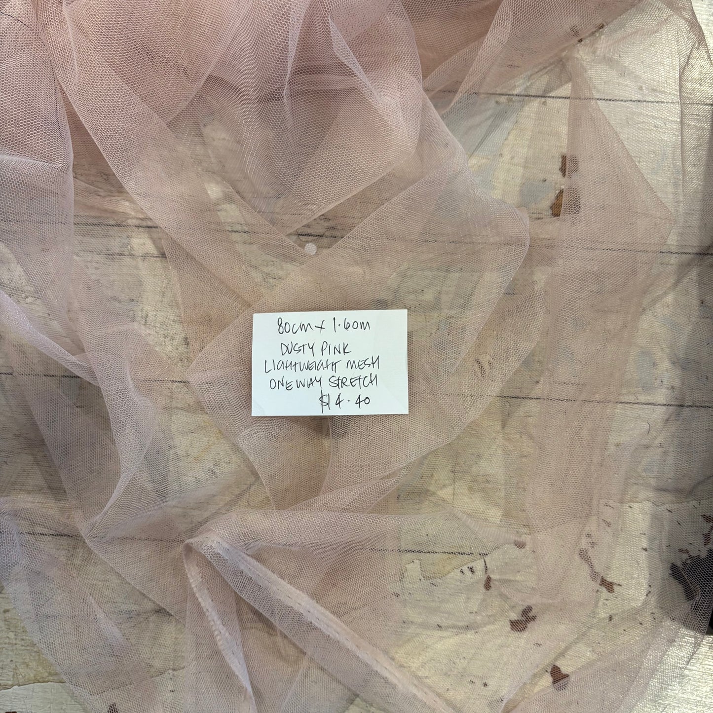 80cm Dusty Pink Lightweight Mesh