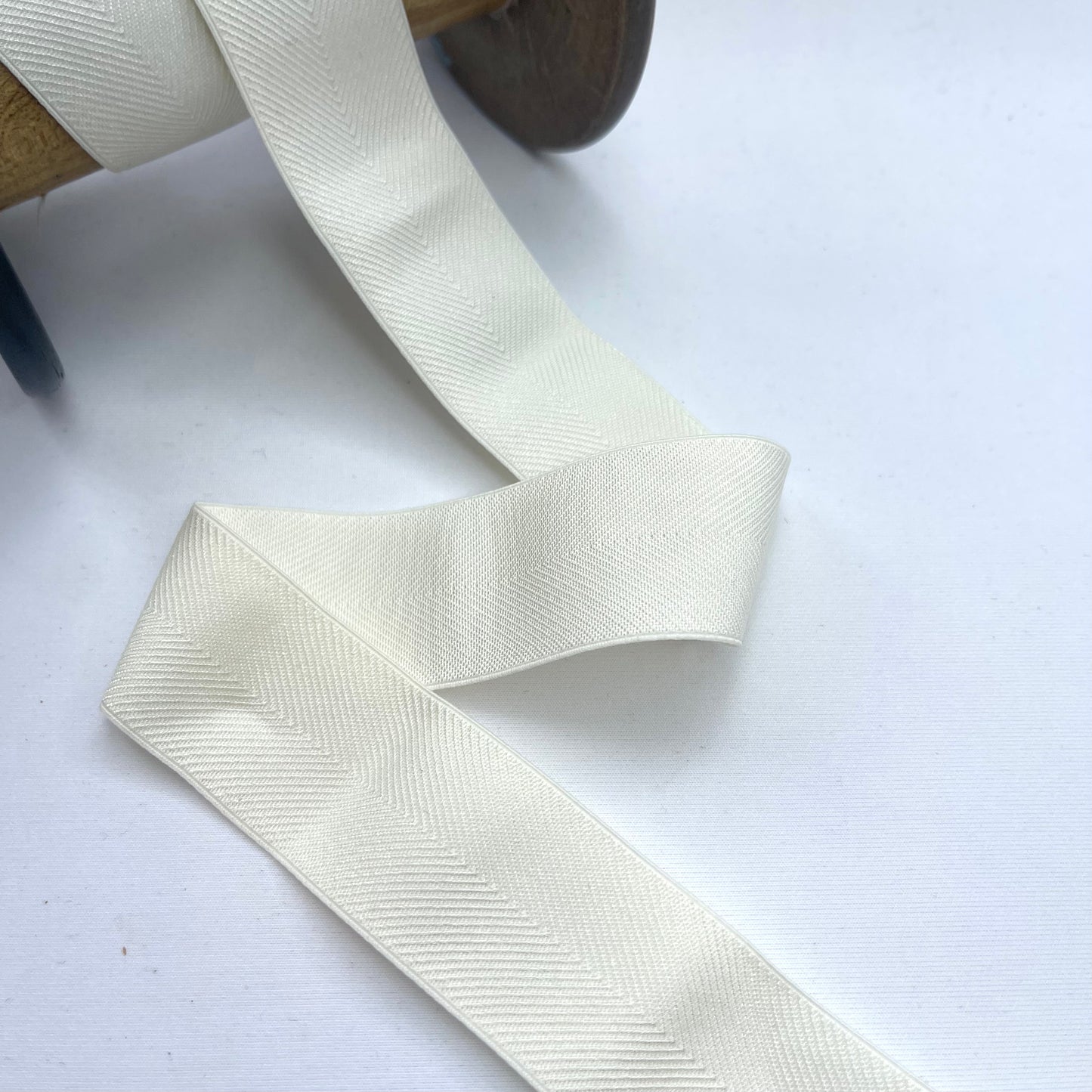 Vanilla Herringbone 30mm Strapping Elastic