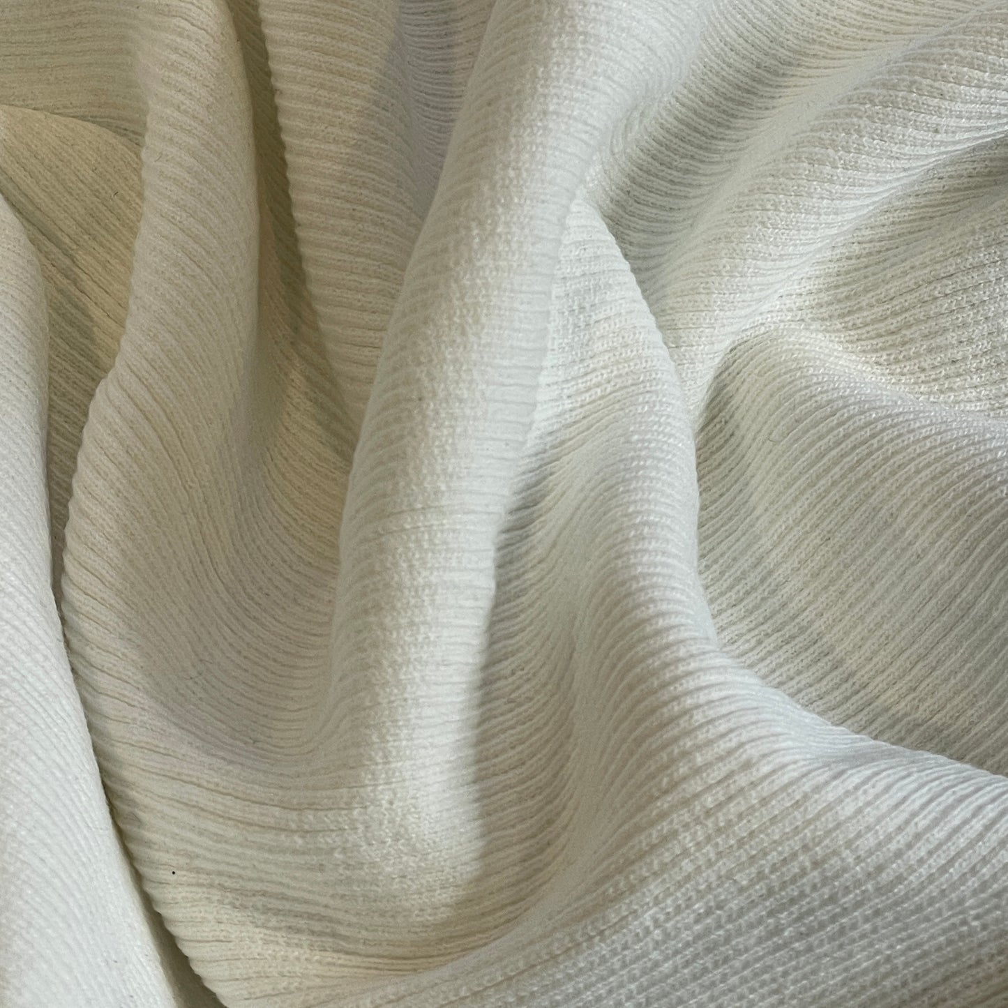 ivory tubular organic cotton ribbing