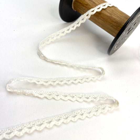 Jess White 12mm Crochet Lace