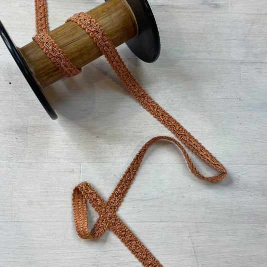 Dark Apricot Vintage Spanish Lace