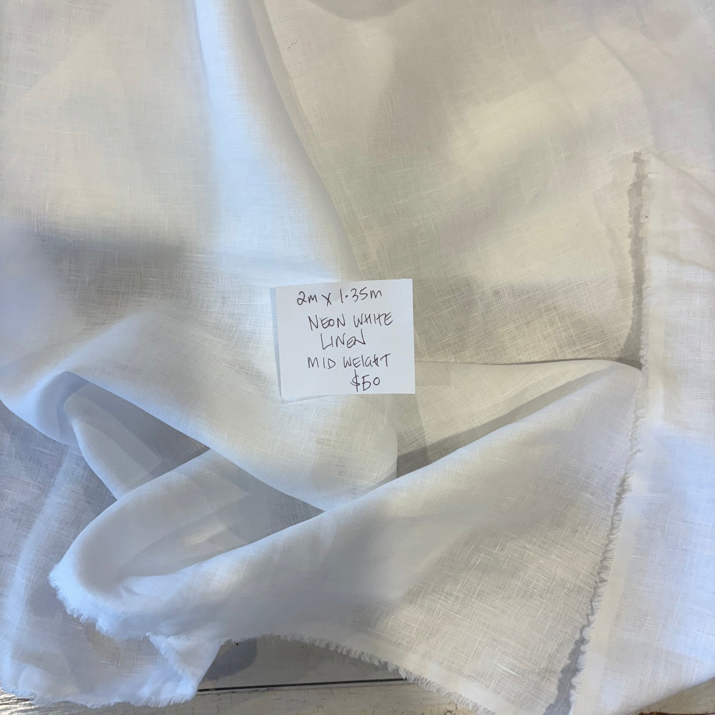 2m Neon White Linen