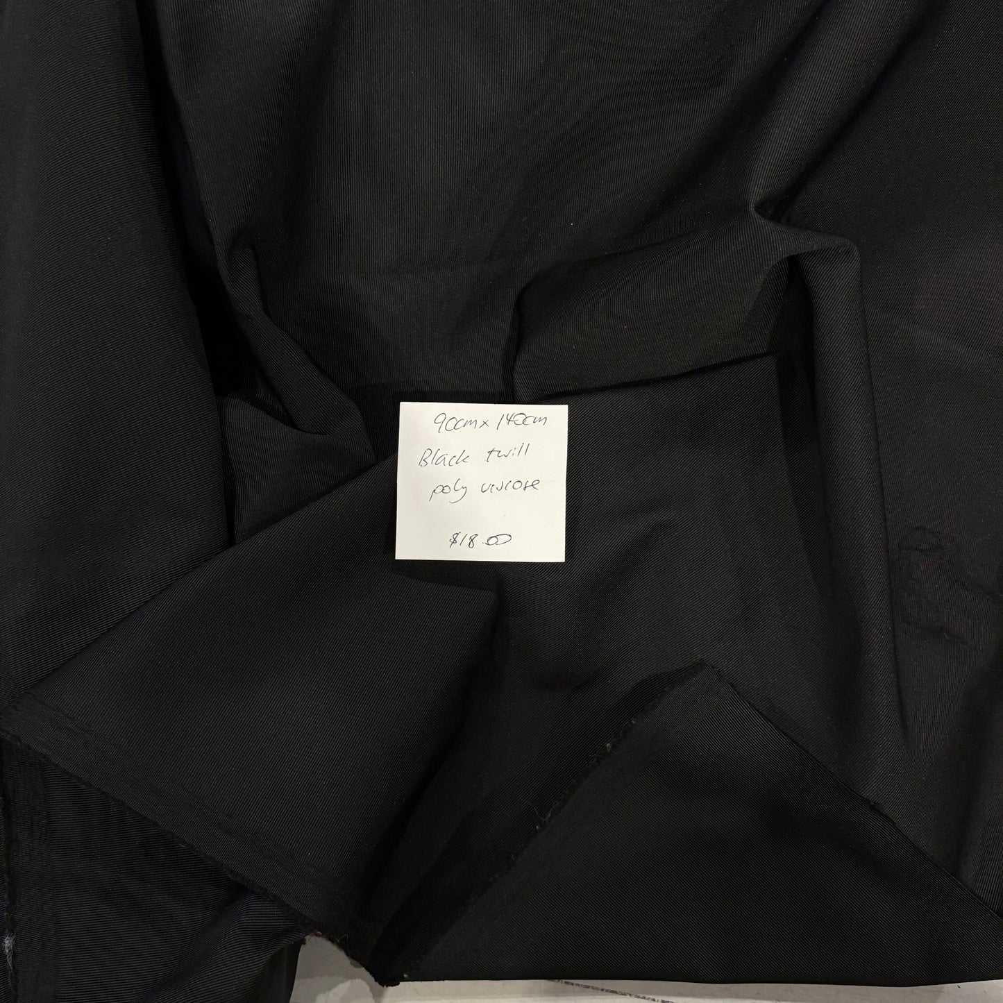90cm Black Twill