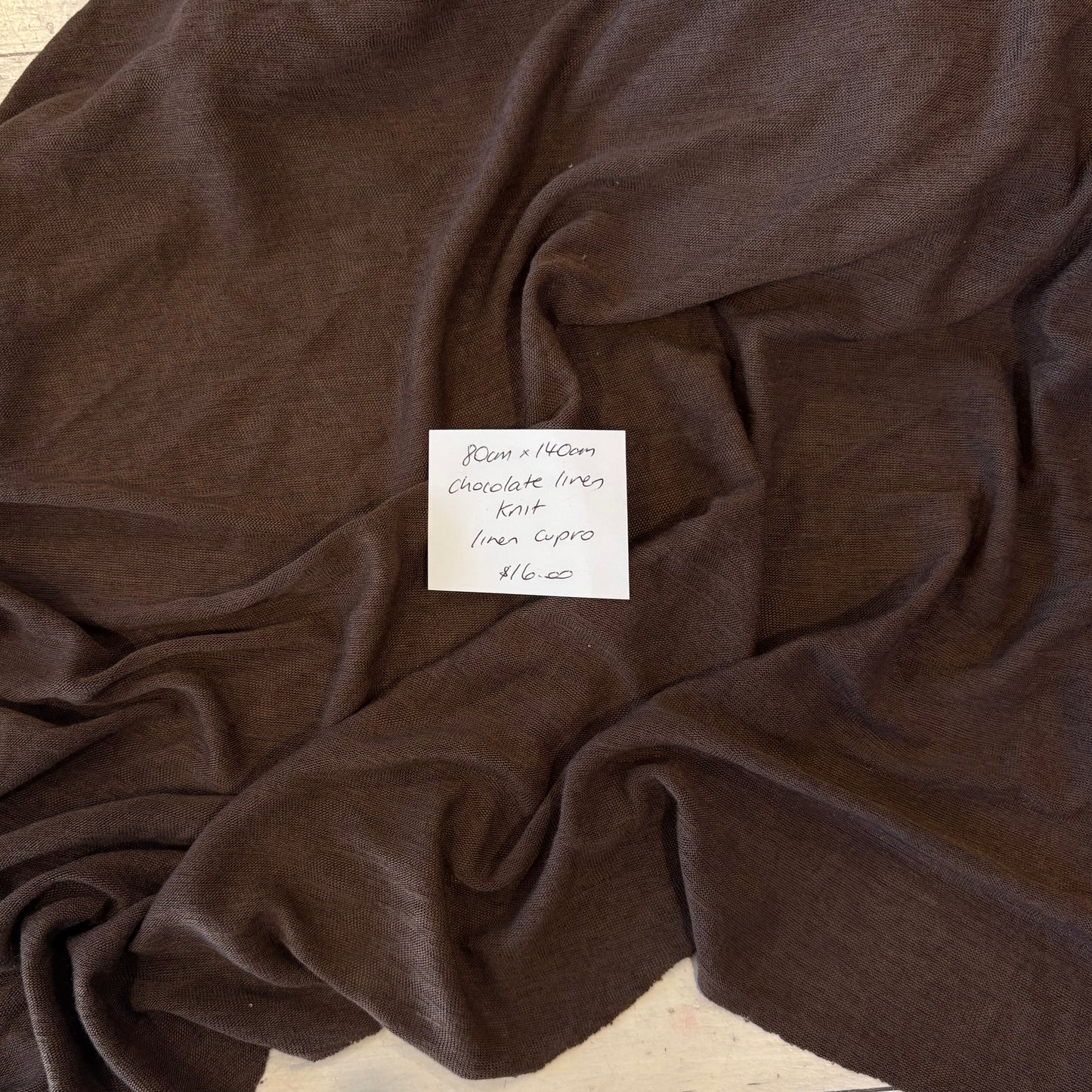 80cm Chocolate Linen Knit