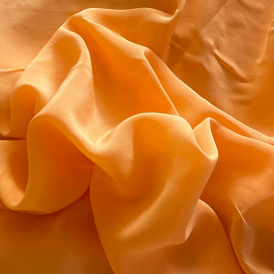 80cm vibrant orange silk crepe de chine