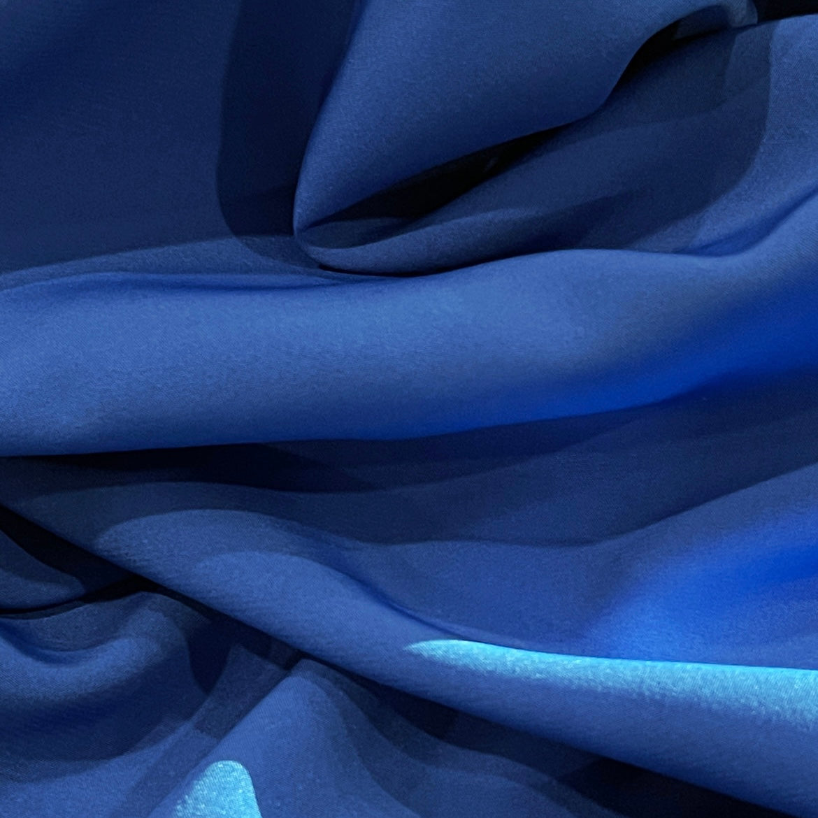 Royal blue crepe de chine