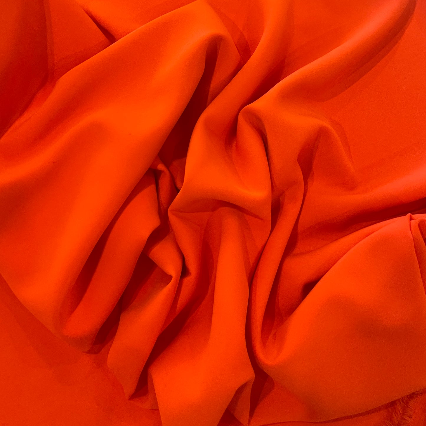 1.7m vibrant orange stretch crepe de chine