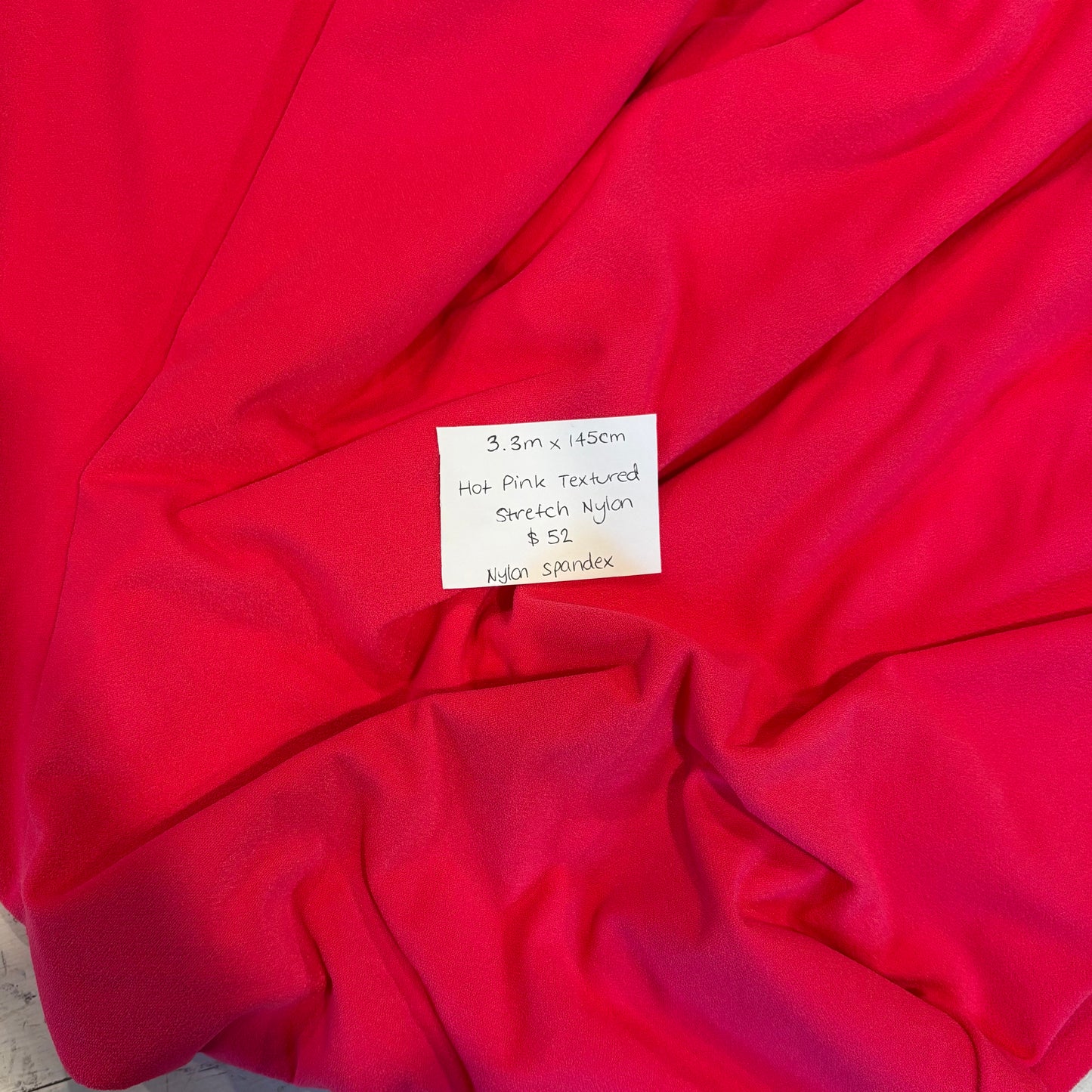 3.3m Hot Pink Textured Stretch Nylon