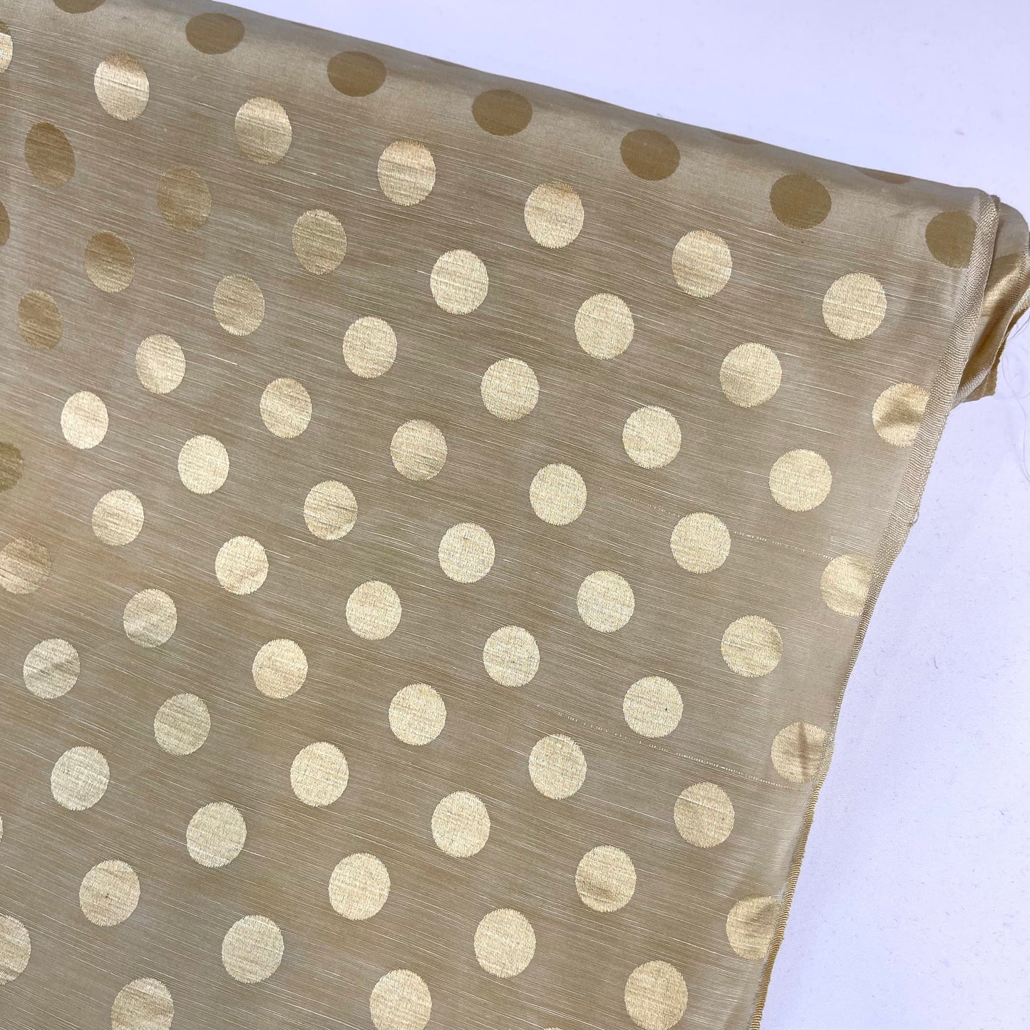 Gold spot silk jacquard