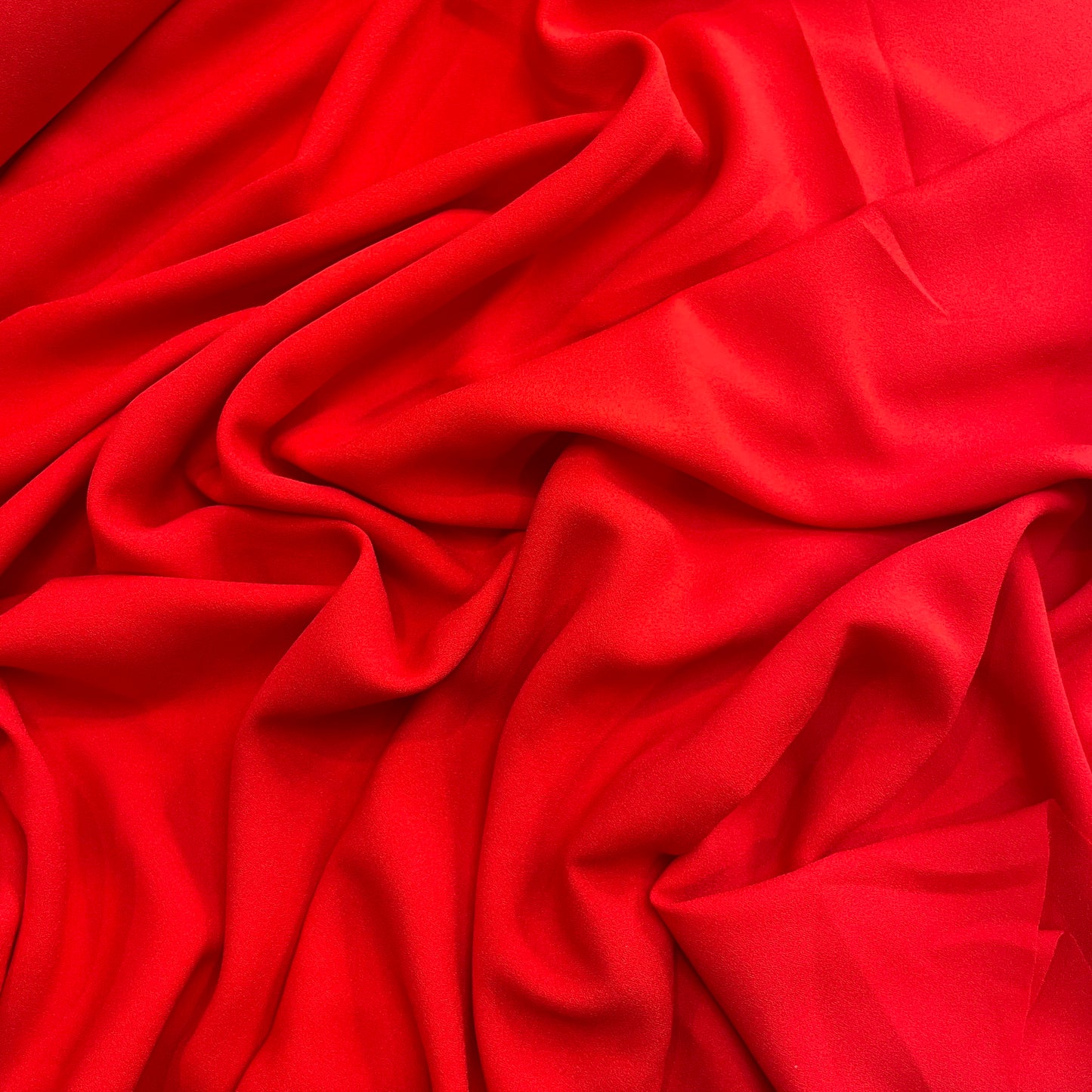90cm Bright red Silk Crepe de Chine
