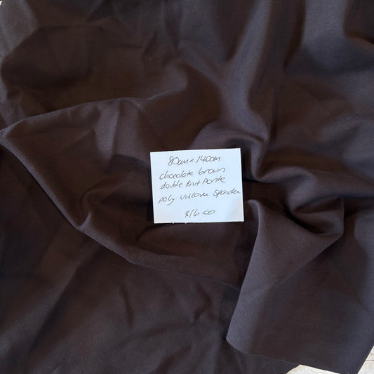 80cm Chocolate Brown double knit Ponte