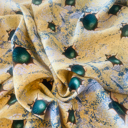 1.3m  sunflower silk crepe de chine