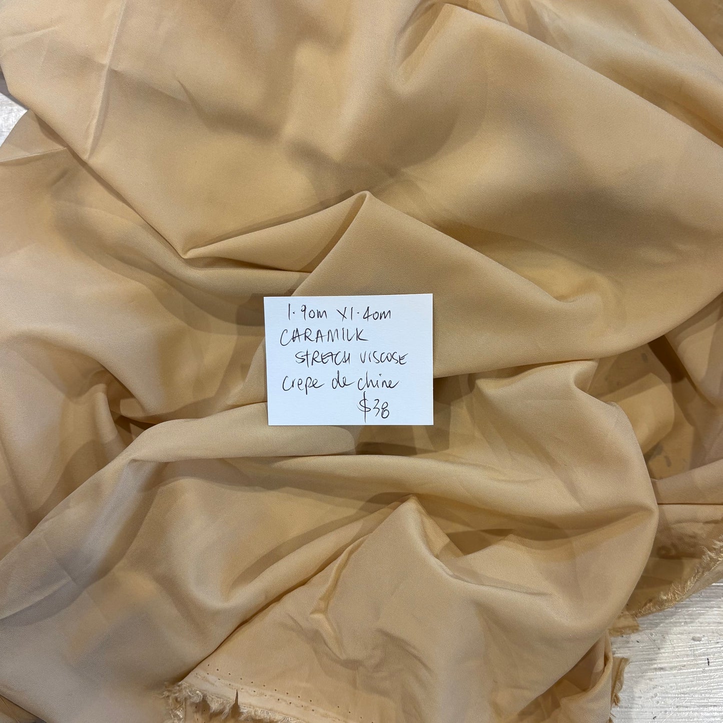 1.9m Caramilk Stretch Viscose