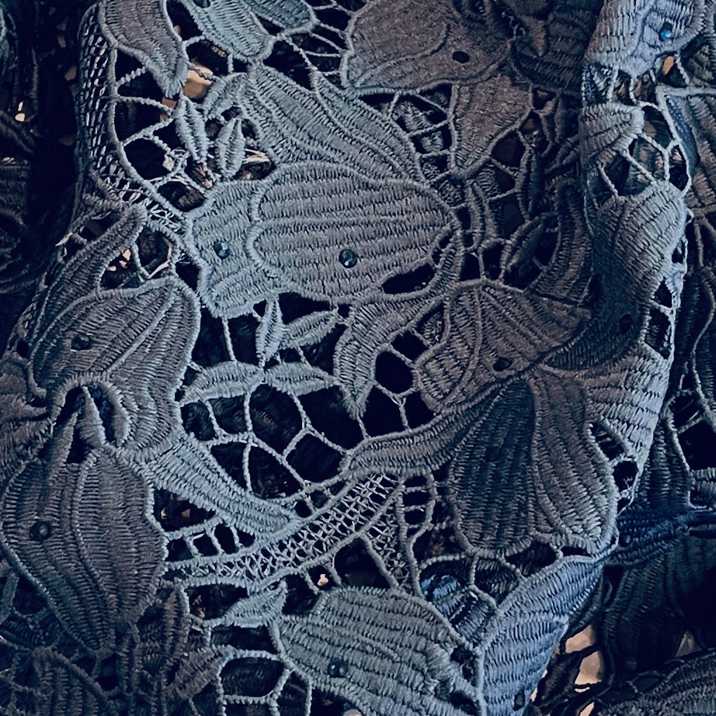 Lily airforce diamanté studded guipure