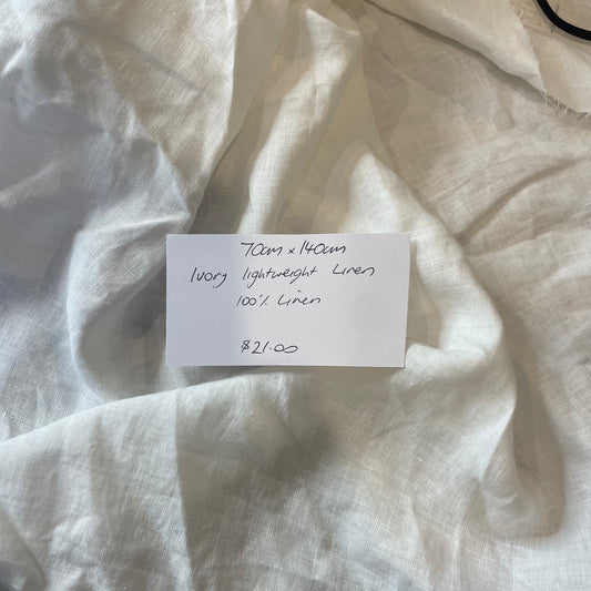 70cm Ivory Lightweight Linen