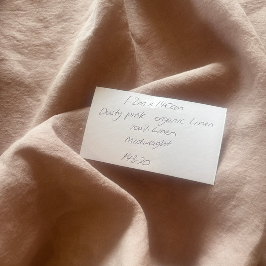 1.2m dusty pink Organic Linen