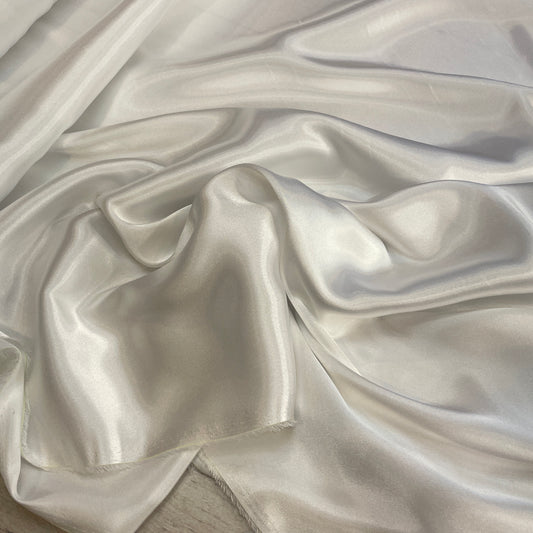 Kelly white lightweight satin