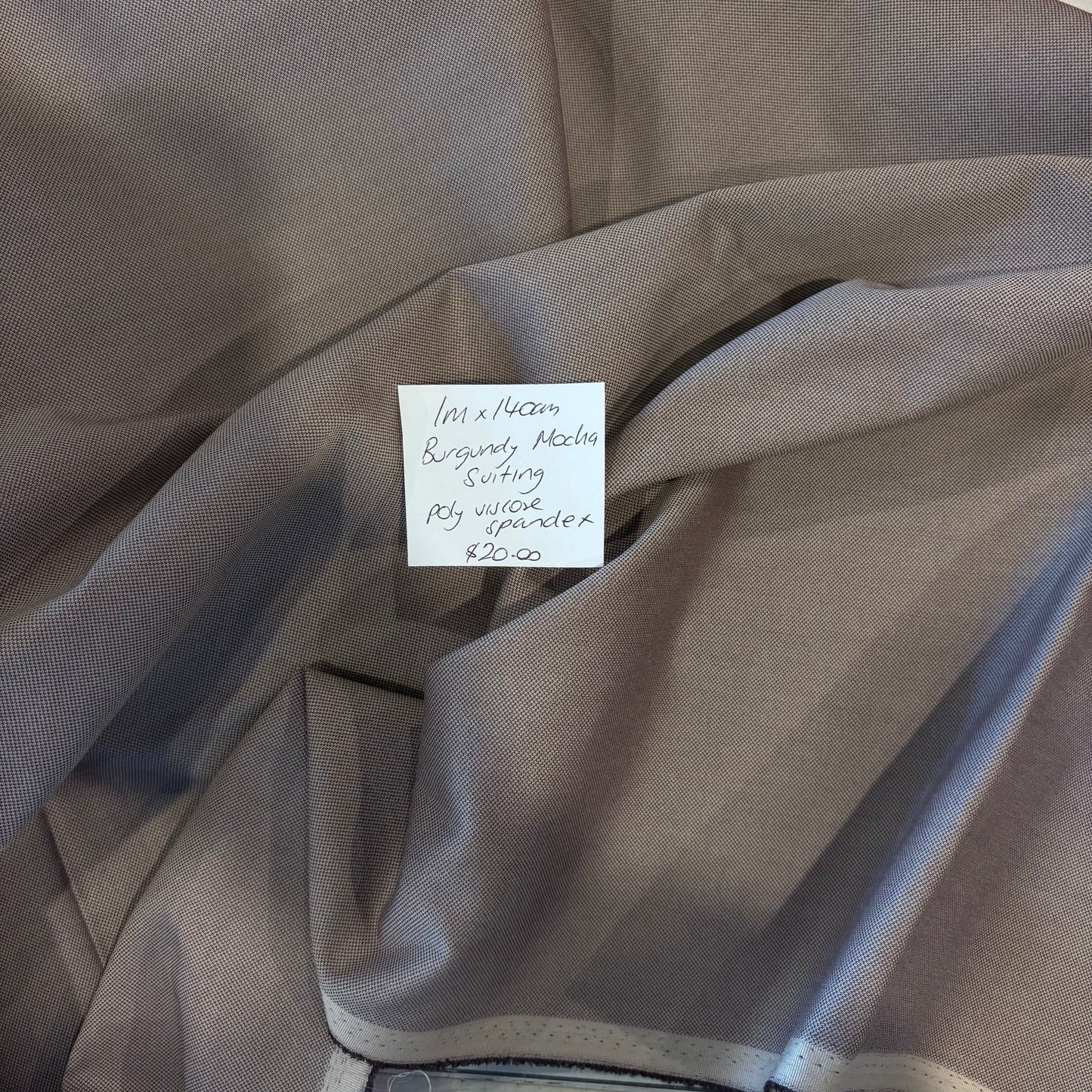 1m Burgundy Mocha Suiting