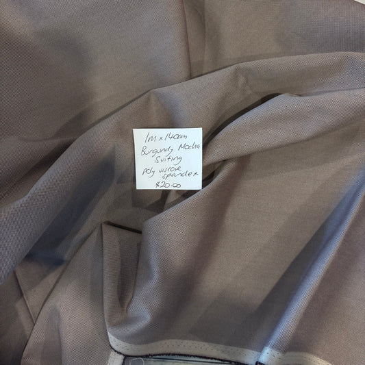 1m Burgundy Mocha Suiting