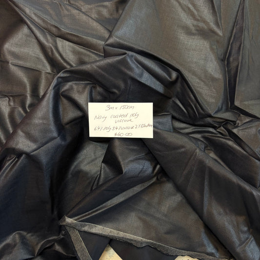 3m Navy Coated Poly Viscose