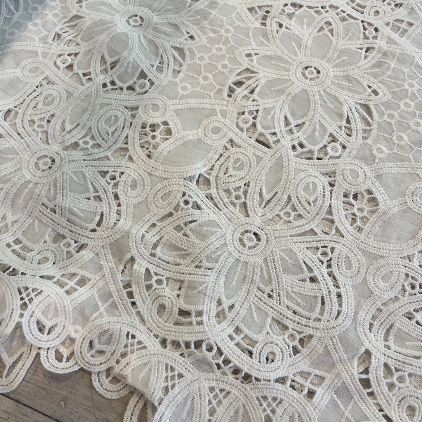 Nusa bloom embroidered cut out crepe de chine